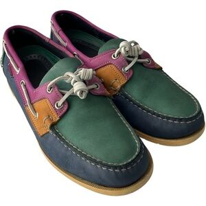 Sebago Docksides Rossiland Retro Nautical Boat Shoes Leather Men’s Size 8.5 RARE